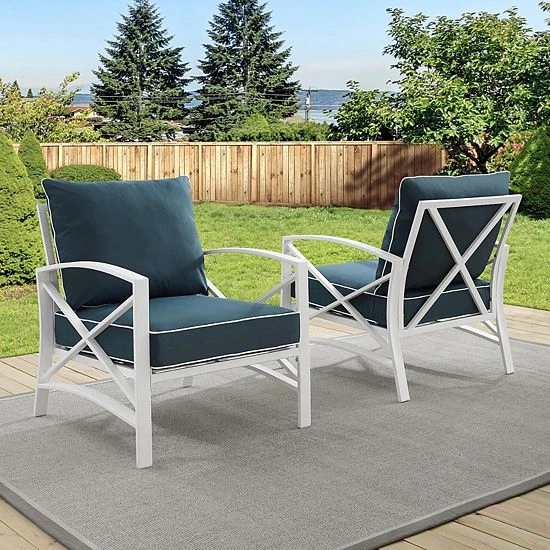 Crosley Kaplan Patio Arm Chair 2-piece Set Mist - Image 4