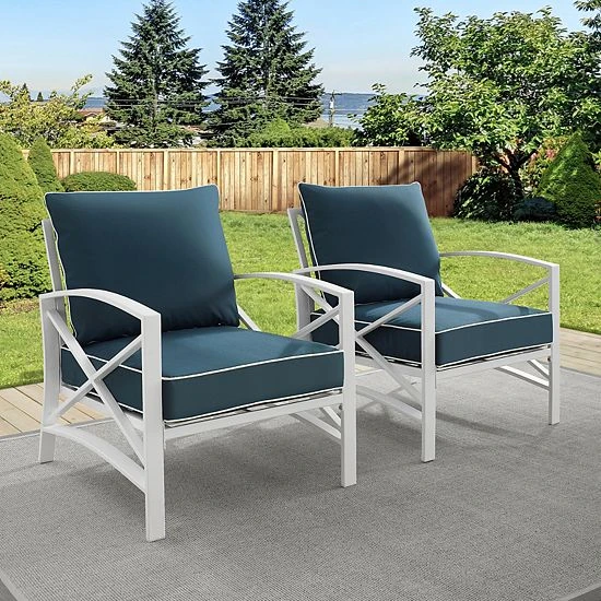 Crosley Kaplan Patio Arm Chair 2-piece Set Mist - Image 5