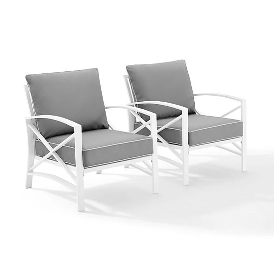 Crosley Kaplan Patio Arm Chair 2-piece Set Mist - Image 7