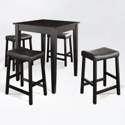 Crosley Furniture 5-piece Stool Dining Set Mahogany