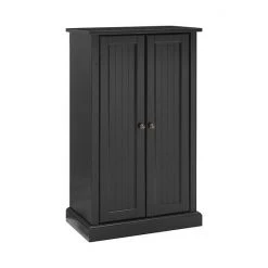 Crosley Seaside Accent Cabinet Distressed Black