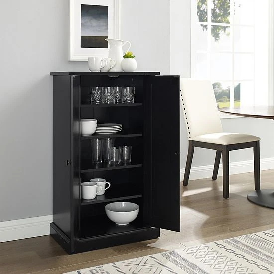 Crosley Seaside Accent Cabinet Distressed Black - Image 4