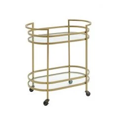 Crosley Bailey 2-Tier Bar Cart Matte Black