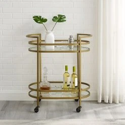 Crosley Bailey 2-Tier Bar Cart Matte Black -Crosley Shop unnamed file 1088