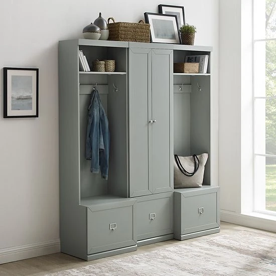 Crosley Harper Entryway 3-piece Set Gray 4 Crosley Harper Entryway 3-piece Set Gray - Image 2