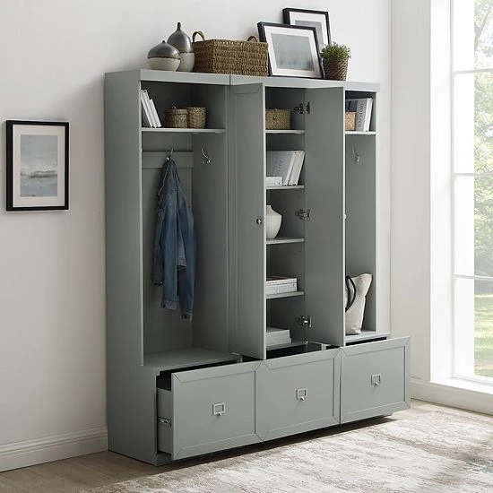 Crosley Harper Entryway 3-piece Set Gray 5 Crosley Harper Entryway 3-piece Set Gray - Image 3