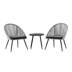 Crosley Aspen Outdoor Rope Chair 3-Piece Set