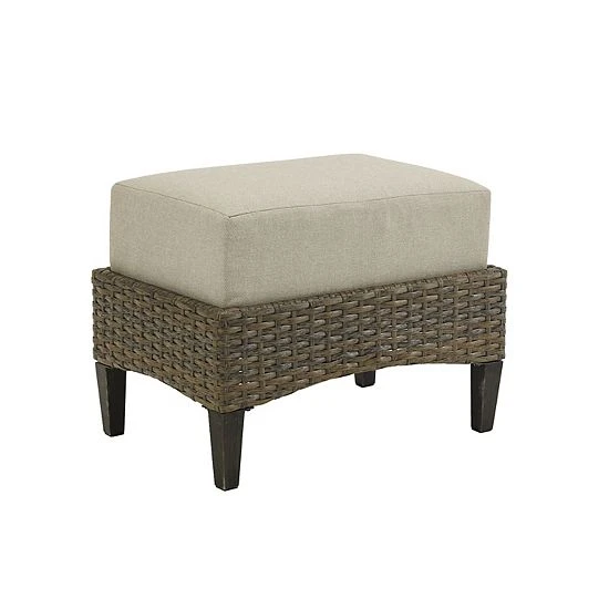 Crosley Rockport Outdoor Wicker Ottoman 3 Crosley Rockport Outdoor Wicker Ottoman