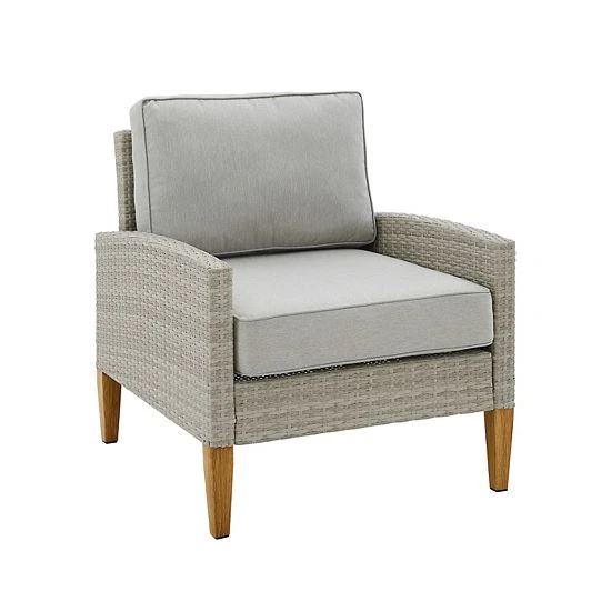 Crosley Capella Outdoor 2-Piece Wicker Chair Set 4 Crosley Capella Outdoor 2-Piece Wicker Chair Set - Image 2