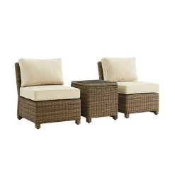 Crosley Bradenton Wicker Patio Chair & End Table 3-piece Set Sangria Brown -Crosley Shop unnamed file 130