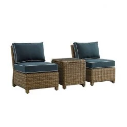 Crosley Bradenton Wicker Patio Chair & End Table 3-piece Set Sangria Brown -Crosley Shop unnamed file 132