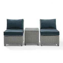 Crosley Bradenton Wicker Patio Chair & End Table 3-piece Set Sangria Brown -Crosley Shop unnamed file 133