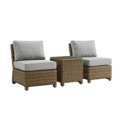 Crosley Bradenton Wicker Patio Chair & End Table 3-piece Set Sangria Brown -Crosley Shop unnamed file 135