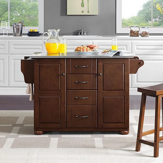 Crosley Eleanor Stainless Steel Top Kitchen Island - Image 3