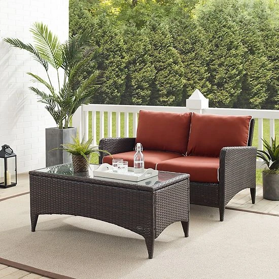 Crosley Kiawah 2-Piece Outdoor Wicker Conversation Set - Image 2