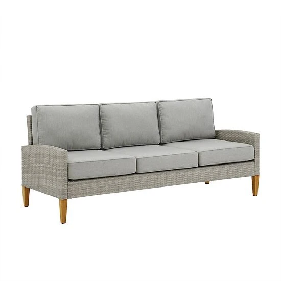 Crosley Capella Outdoor Wicker Sofa 3 Crosley Capella Outdoor Wicker Sofa