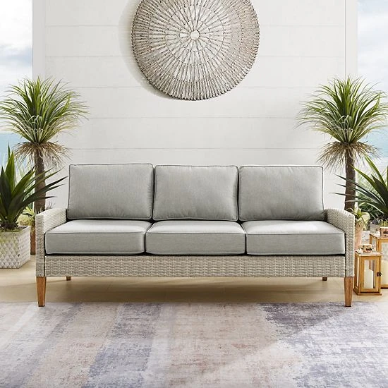Crosley Capella Outdoor Wicker Sofa 5 Crosley Capella Outdoor Wicker Sofa - Image 3