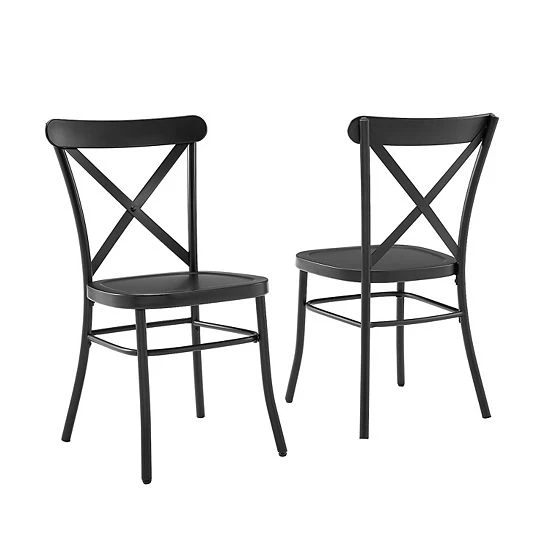 Crosley Camille 2-Piece Metal Chair Set 3 Crosley Camille 2-Piece Metal Chair Set