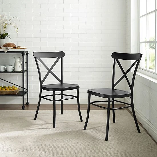 Crosley Camille 2-Piece Metal Chair Set 4 Crosley Camille 2-Piece Metal Chair Set - Image 2