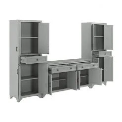 Crosley Tara Entertainment TV Stand & Storage Cabinet 3-piece Set Distressed White 13 Crosley Tara Entertainment TV Stand & Storage Cabinet 3-piece Set Distressed White -Crosley Shop unnamed file 1494