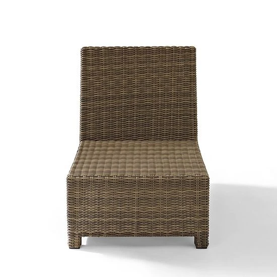 Crosley Bradenton Wicker Sectional Center Patio Chair White Brown 6 Crosley Bradenton Wicker Sectional Center Patio Chair White Brown - Image 4