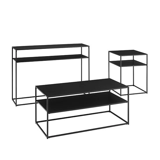 Crosley Braxton Coffee Table, Console Table, & End Table 3-piece Set