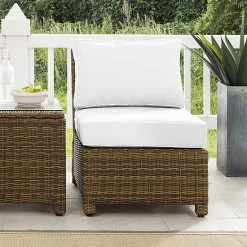 Crosley Bradenton Wicker Sectional Center Patio Chair White Brown 18 Crosley Bradenton Wicker Sectional Center Patio Chair White Brown -Crosley Shop unnamed file 152