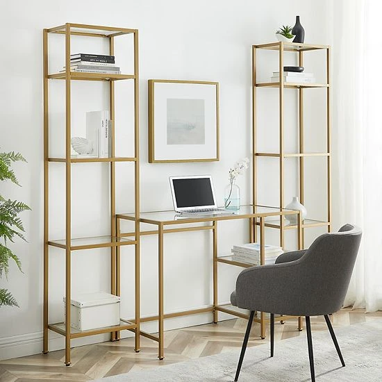 Crosley Aimee Desk & Etagere 3-piece Set 4 Crosley Aimee Desk & Etagere 3-piece Set - Image 2