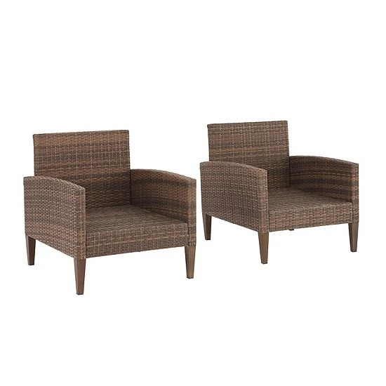 Crosley Capella Outdoor Wicker Chair 2-Piece Set - Image 4