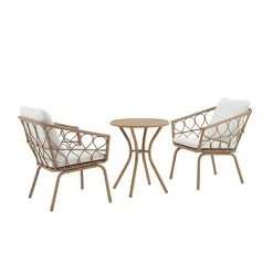 Crosley Juniper Indoor / Outdoor Wicker Bistro 3-Piece Set