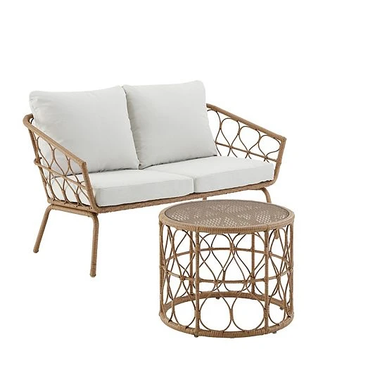 Crosley Juniper Outdoor Wicker Conversation 2-Piece Set 3 Crosley Juniper Outdoor Wicker Conversation 2-Piece Set