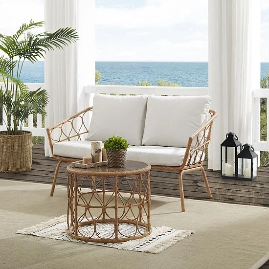 Crosley Juniper Outdoor Wicker Conversation 2-Piece Set 6 Crosley Juniper Outdoor Wicker Conversation 2-Piece Set - Image 4