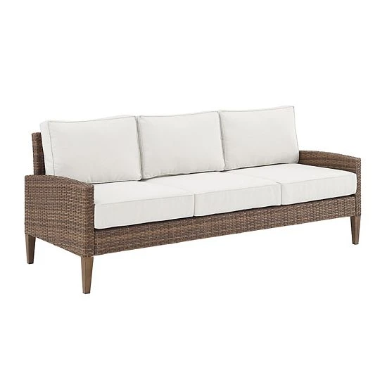 Crosley Capella Patio Wicker Couch 3 Crosley Capella Patio Wicker Couch