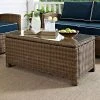 Crosley Bradenton Outdoor Wicker Glass Top Table