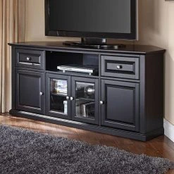 Crosley Furniture Corner TV Stand Black