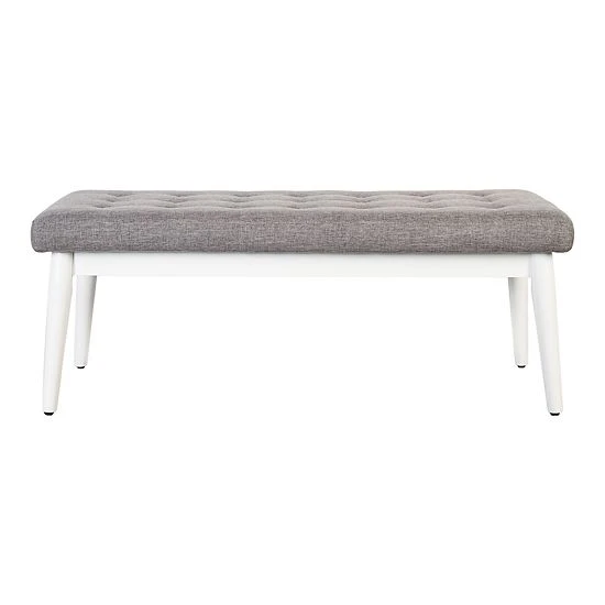 Crosley Landon Upholstered Bench Vintage Gray 5 Crosley Landon Upholstered Bench Vintage Gray - Image 3