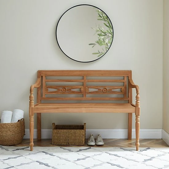 Crosley Anika Indoor / Outdoor Teak Bench - Image 5