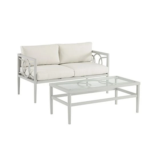 Crosley Ashford Outdoor Metal Conversation 2-Piece Set 3 Crosley Ashford Outdoor Metal Conversation 2-Piece Set