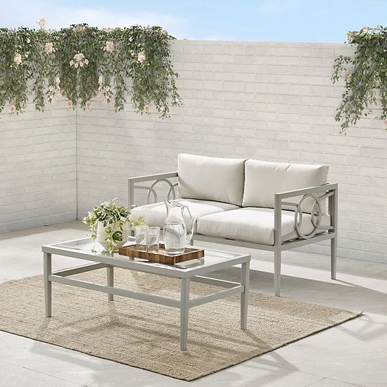 Crosley Ashford Outdoor Metal Conversation 2-Piece Set 6 Crosley Ashford Outdoor Metal Conversation 2-Piece Set - Image 4