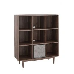 Crosley Liam 9-Cube Storage Bookcase & Speaker 2-piece Set