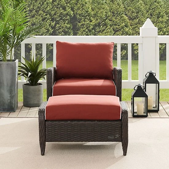 Crosley Richland 2-Piece Outdoor Wicker Conversation Set - Image 2