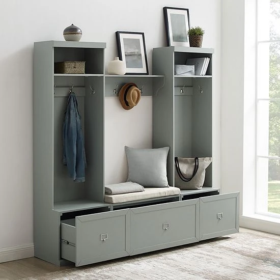 Crosley Harper Entryway 4-piece Set Gray - Image 3