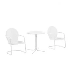 Crosley Griffith 3-Piece Outdoor Metal Bistro Set White Gloss 18 Crosley Griffith 3-Piece Outdoor Metal Bistro Set White Gloss -Crosley Shop unnamed file 1959