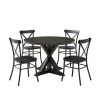 Crosley Hayden Round & Camille Chair 5-piece Dining Set
