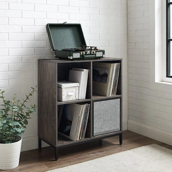 Crosley Jacobsen 4-Cube Bookcase & Speaker 2-piece Set - Image 3