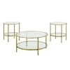 Crosley Aimee Coffee And Side Tables 3-Piece Set