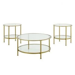 Crosley Aimee Coffee And Side Tables 3-Piece Set