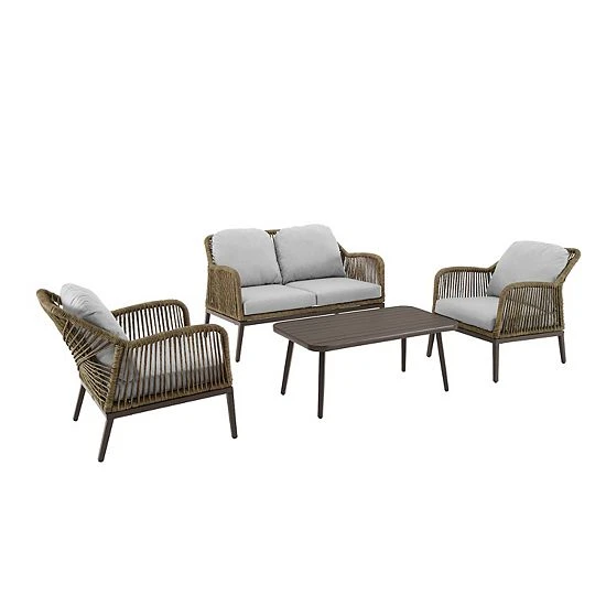 Crosley Haven Patio Wicker Conversation 4-piece Set 3 Crosley Haven Patio Wicker Conversation 4-piece Set