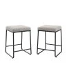 Crosley Beckett 2-Piece Counter Stool Set Gray