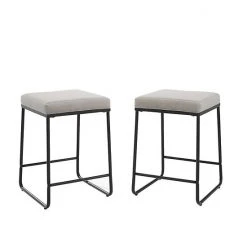 Crosley Beckett 2-Piece Counter Stool Set Gray